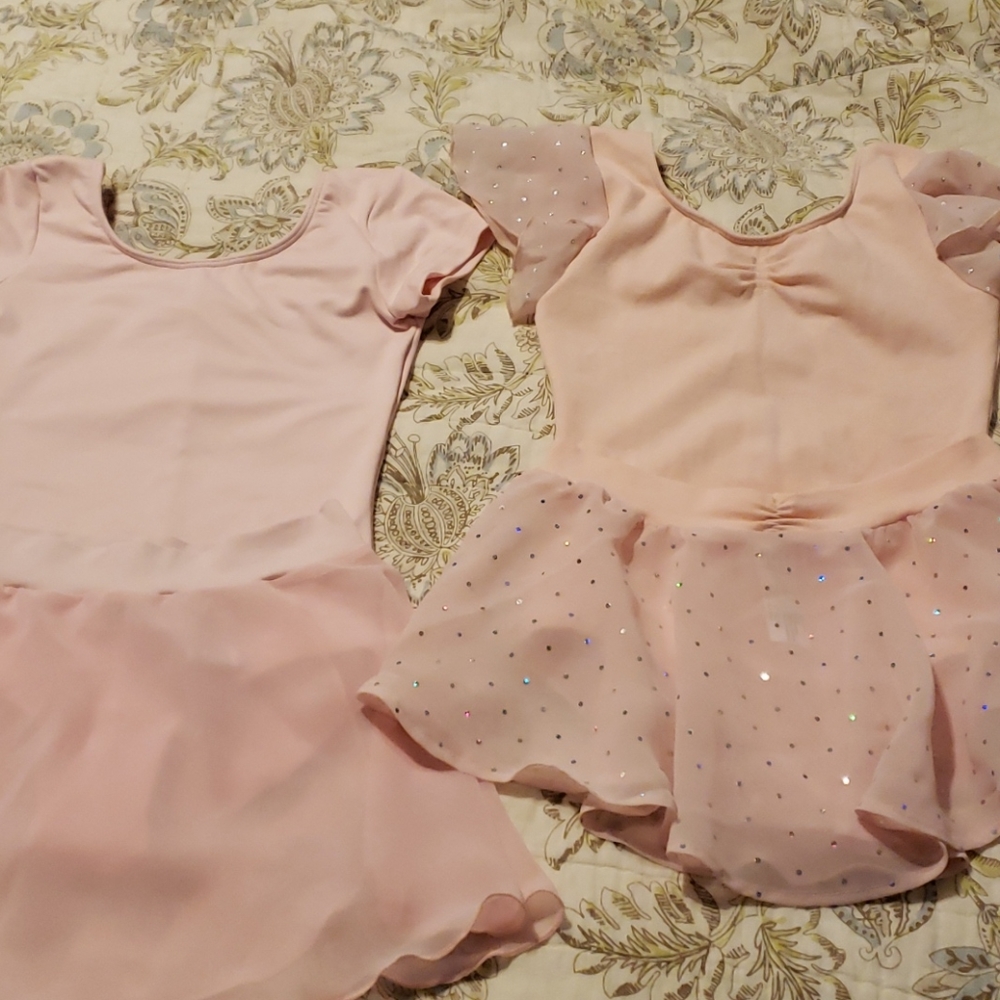 2 Bloch Leotards and a Bloch and a capezio skirt